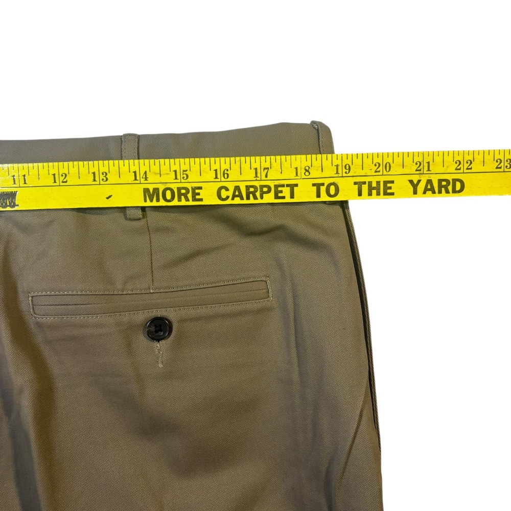 Lands End Mens Traditional Fit‎ Pleated Khaki Cotton Dress Pants Size 37x30 - Picture 8 of 10